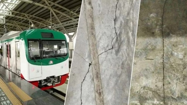 ভূমিকম্পে ফাটল ধরেছে মেট্রো স্টেশনগুলোতে