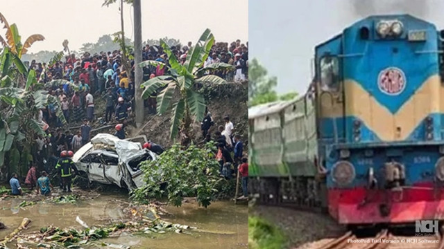 ফরিদপুরে মাইক্রোবাসকে ট্রেনের ধাক্কা, নিহত ৫