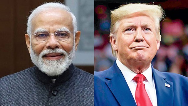 ভারতের প্রধানমন্ত্রী নরেন্দ্র মোদি ও মার্কিন প্রেসিডেন্ট ডোনাল্ড ট্রাম্প। ছবি: ফাইল ছবি